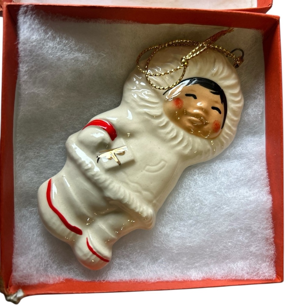Vintage 1985 Alaska Snow Babies Holiday Ornament-Native Alaskan Holiday Decor